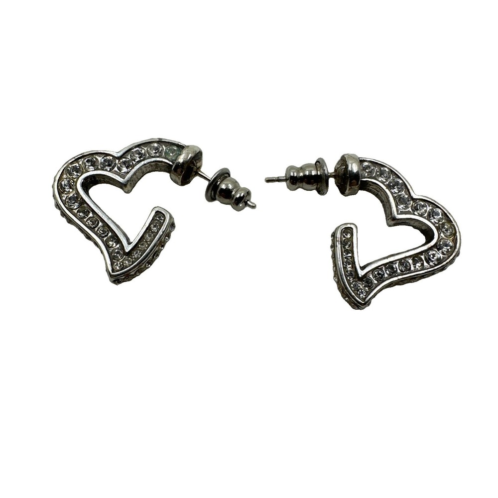 Brighton Open Heart Shaped Earrings With Crystals‎ Studs